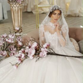 Lace-beaded Ball Gowns